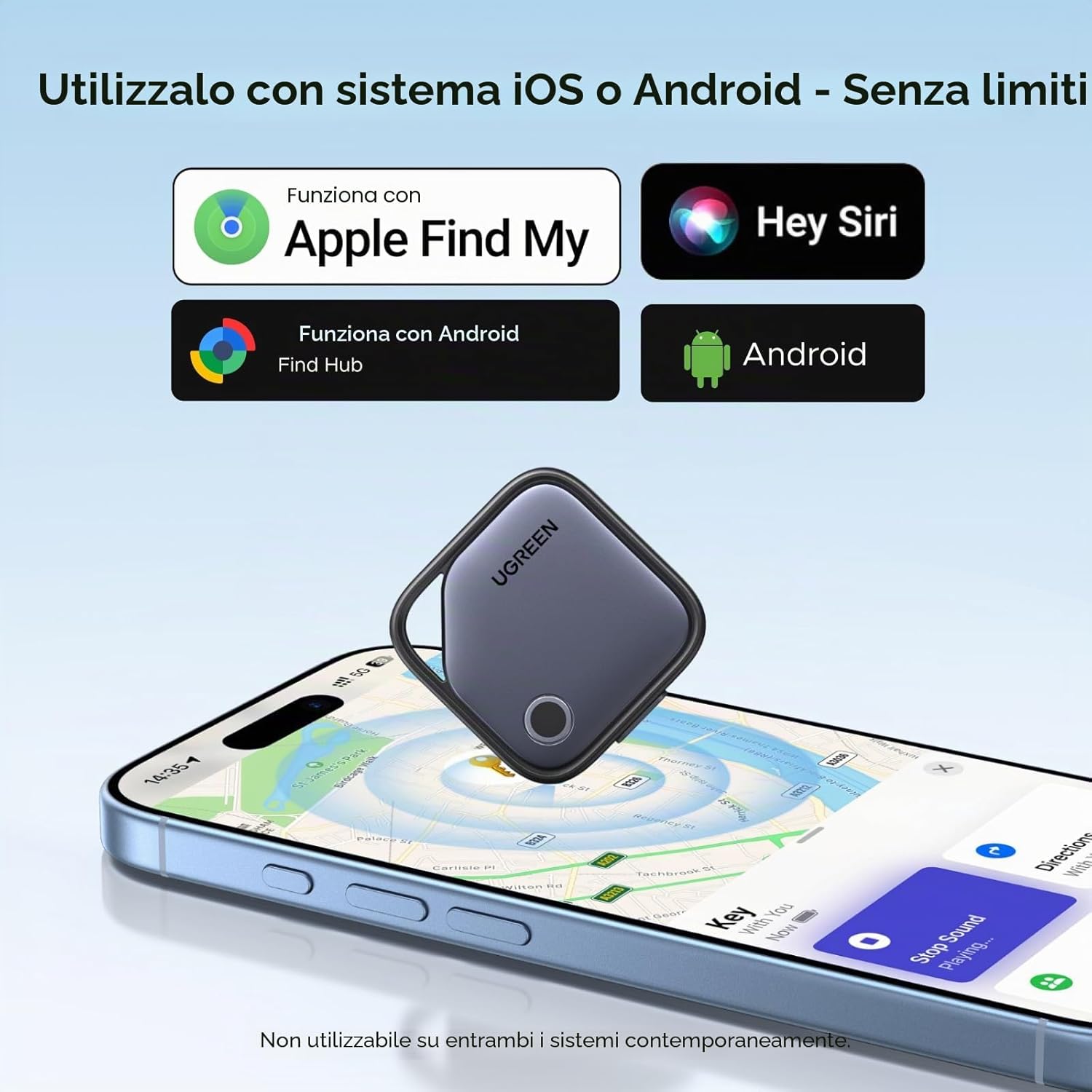 UGREEN FineTrack Duo funziona con iOS e Android senza limiti